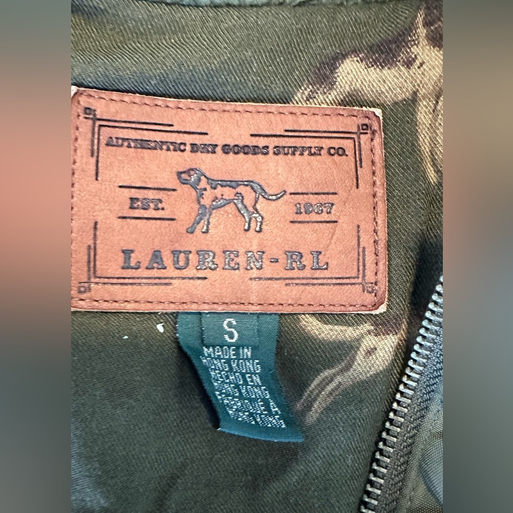 Ralph Lauren Vintage 90s Cargo Vest Full Zip Snap Closure Army Green Women's S - Picture 14 of 16